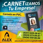 La imagen 6 de la Empresa ALEX STUDIO CREATIVO - CARNETS EN PVC BARQUISIMETO Tarjetas Plastico en Barquisimeto K