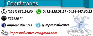 La imagen 1 de la Empresa IMPRESOS FUENTES, C.A. Tripticos en Valencia G
