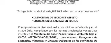 La imagen 5 de la Empresa LUZINCA LUGO ZAVARCE INVERSIONES C.A. Proyectos en Valencia G