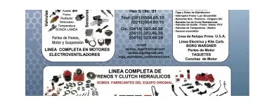 La imagen 2 de la Empresa VIGA WORLDWIDE CA Sensor de Inyeccion en Caracas R