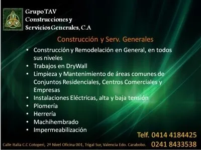 La imagen 2 de la Empresa GRUPO TAV CONSTRUCCIONES Y SERVICIOS GENERALES CA